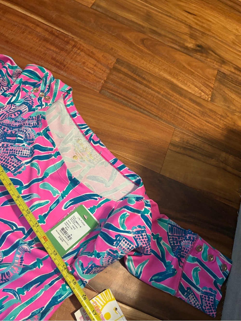 NWT Lilly Pulitzer Sophie Dress Pink Elephant Bamboo Print UPF 50+ Size M (0832) - Picture 6 of 10